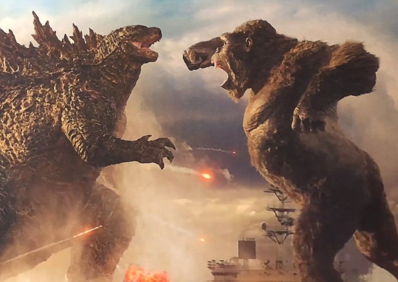 Создать мем: godzilla vs king, конг против годзиллы, годзилла против кинг конга