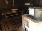 Create meme: russian oven in the hut, rustic bath, village bathhouse inside