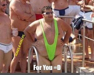 fat guy bathing suit