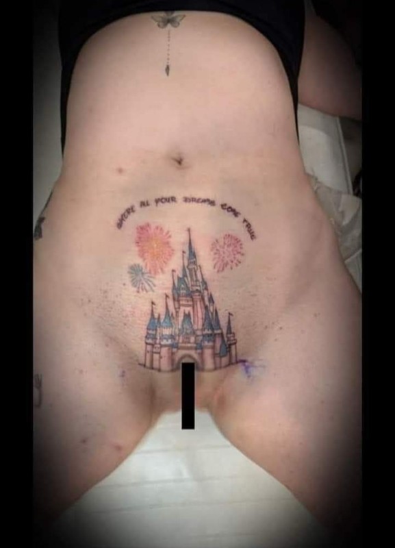 Create meme: Disney tattoo castle, tattoo lock, tattoo 