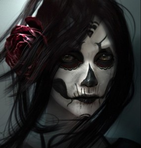 Create meme: gothic, dia de los muertos Wallpaper, gothic girl