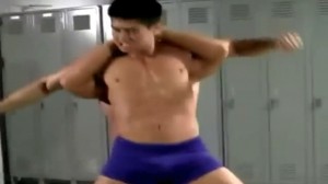 Create meme: hachimaki locker room meme, gachimuchi boss of this gym, hachimaki fight in the locker room