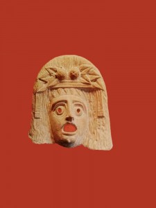 Create meme: theatre of ancient Greece mask