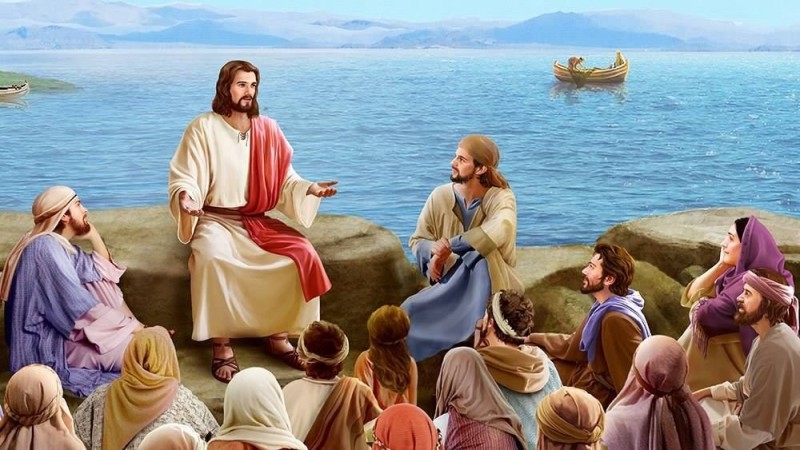 Create meme: the sermon on the mount of jesus christ, The sermon of Jesus Christ, disciples of Jesus Christ