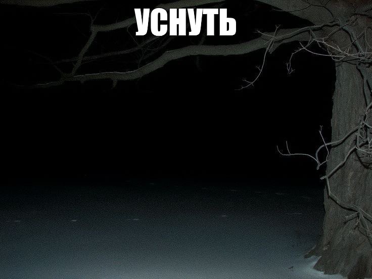 Create meme: terrible night, in the dark, the forest dark