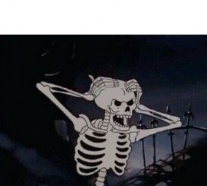 Create meme: skeleton aesthetic, Cartoon, break heart skeleton