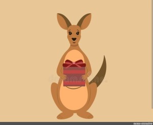 Create meme: kangaroo , kangaroo in a clipart costume, cute kangaroo vector