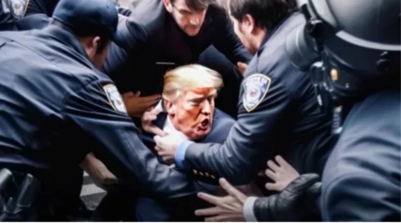 Create meme: us police , Donald Trump's arrest, The trump meme