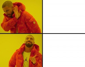 Create meme: rapper Drake meme, drake meme, template meme with Drake