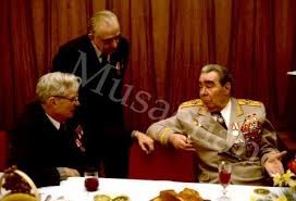 Create meme: Yuri Vladimirovich Andropov, Andropov Brezhnev Suslov, Brezhnev and Andropov