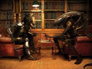 Создать мем: xenomorph, avp, chess