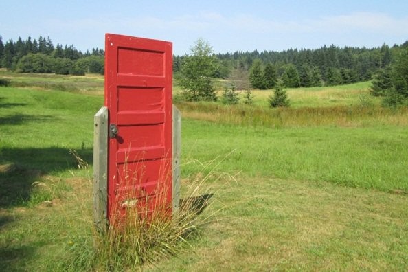 Create meme: the door to happiness, the door to the barn, closed door