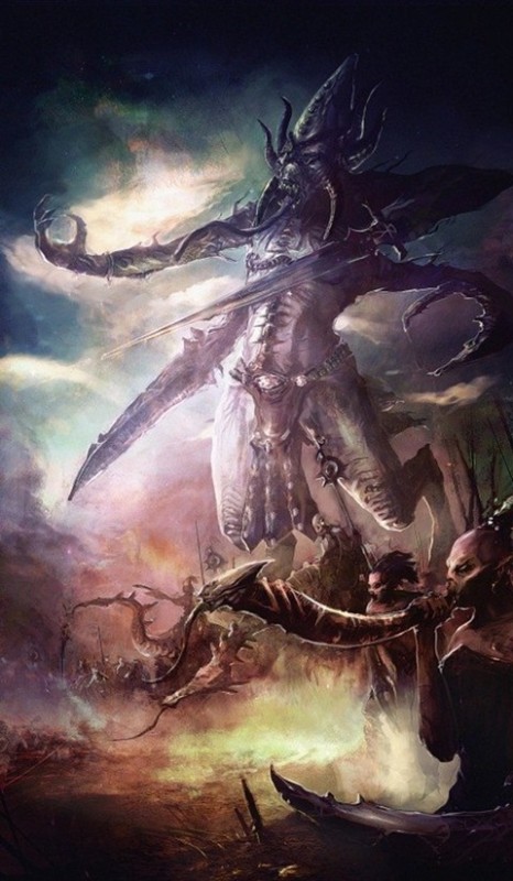 Create meme: Warhammer 40,000 Keeper of Secrets, Warhammer 40,000 the demon Prince of Slaanesh, Warhammer 40,000 demons of Slaanesh