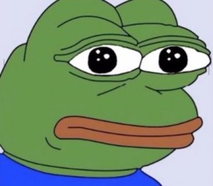 Create meme: Pepe the frog brooding, Pepe the frog, Pepe