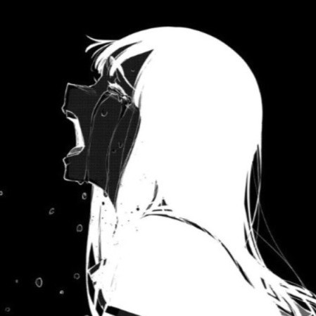 Create meme: crying anime girl black and white, girl crying art, crying girl anime
