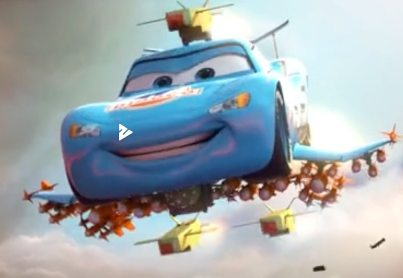 Create meme: lightning mcqueen cars heroes, lightning McQueen cars, lightning makvin in flight