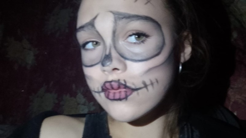 Create meme: Halloween makeup is easy, Halloween makeup for kids, face makeup