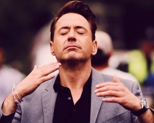 Create meme: Downey with his eyes closed