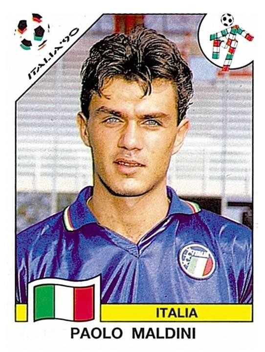 Create meme: Paolo Maldini, italy 90 the movie, panini italy 1990