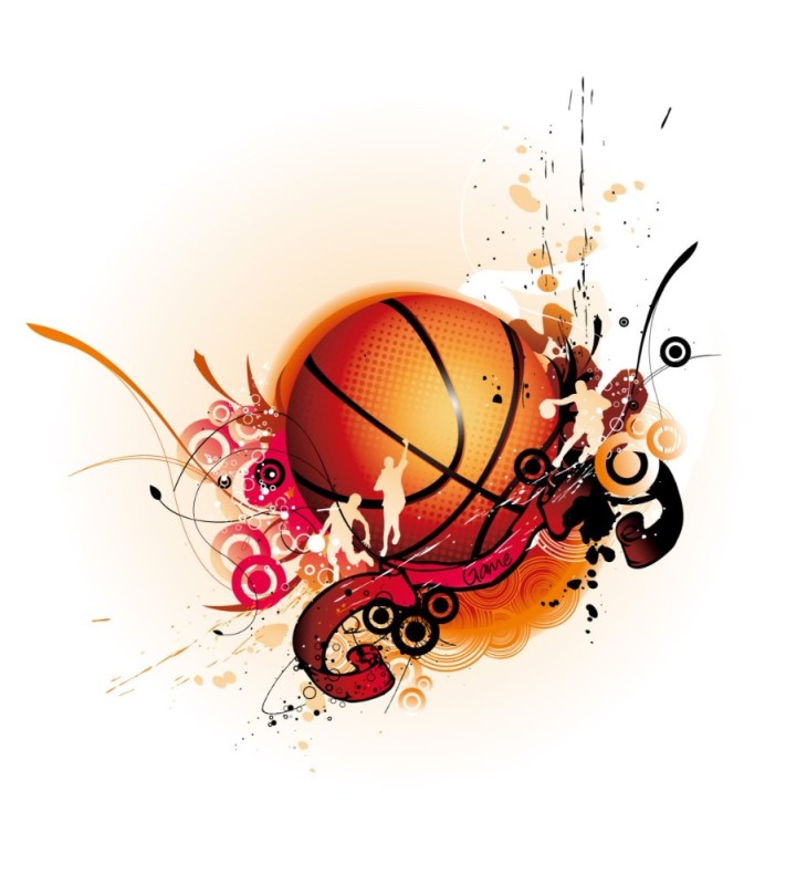 Create meme: basketball graphics, basketball art, basketball vector