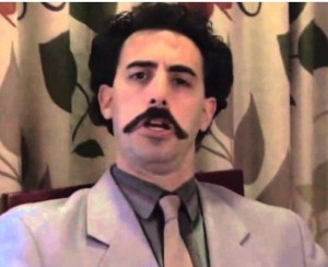 Create meme: what important chicken Borat, Borat important chicken, what important chicken