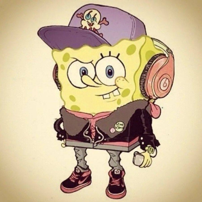 Create meme: spongebob, spongebob is cool, spongebob the gangster