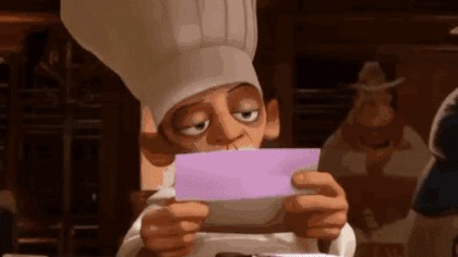 Create meme: the chef from ratatouille reads a gif, ratatouille chef, meme Ratatouille