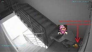 Create meme: drunk girl in the stairwell, entrance