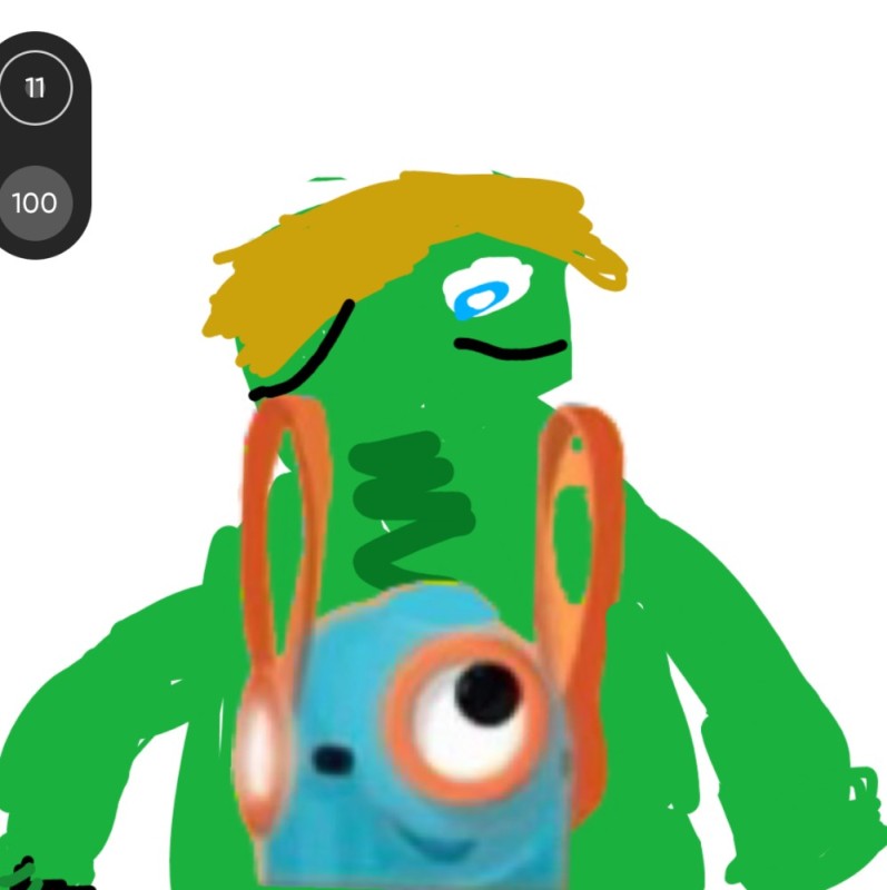 Create meme: Rainbow monster friends, the green monster, The orange monster