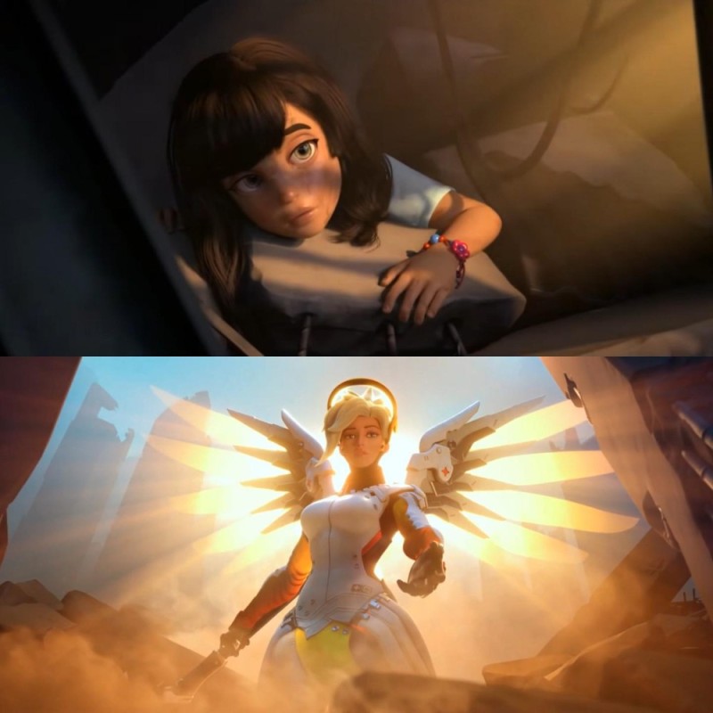 Create meme: The angel from overwatch, overwatch angel, mercy overwatch