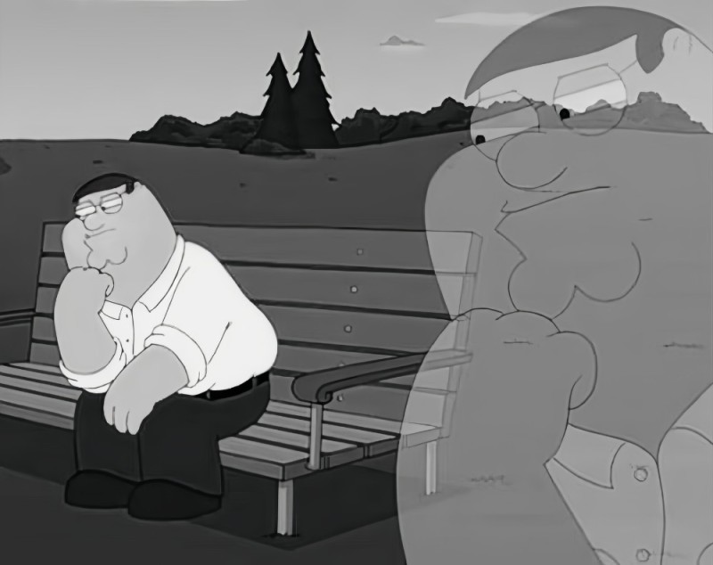 Create meme: Peter Griffin , Peter Griffin is thoughtful, meme Peter Griffin