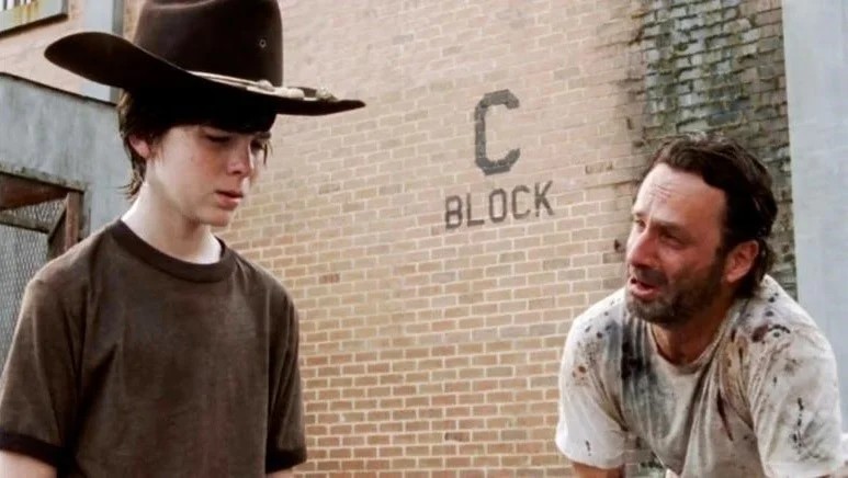 Create meme: Carl walking dead meme, the walking dead meme about carl, Carl grimes the walking dead