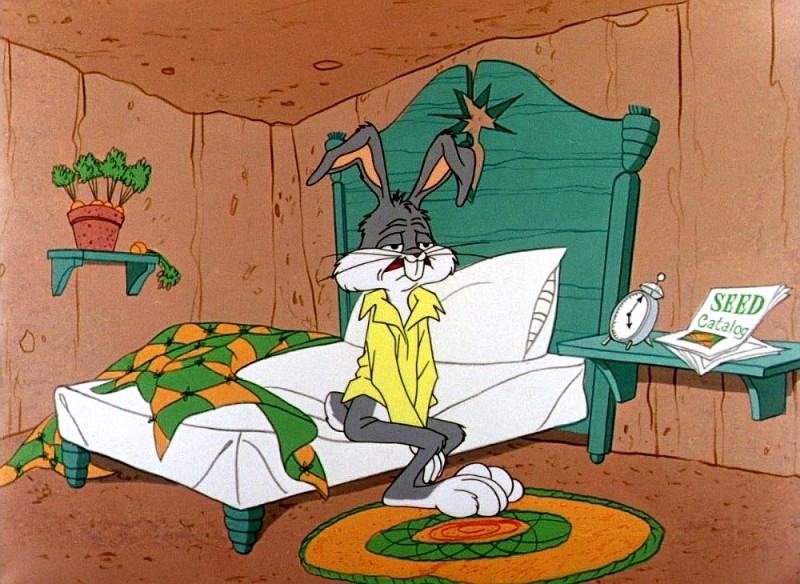 Создать мем: looney tunes cartoons, bugs bunny мем, проснулся утром прикол