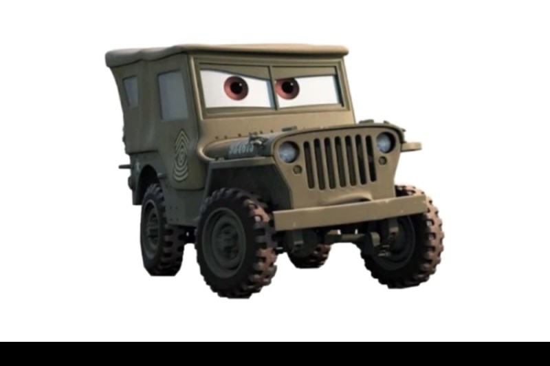 Create meme: cars characters, sarge from cars, cars 2 sarge