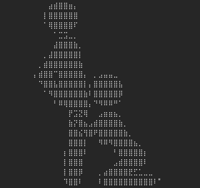 Create meme: ascii-style pacman, ascii graphics, drawings with symbols and signs