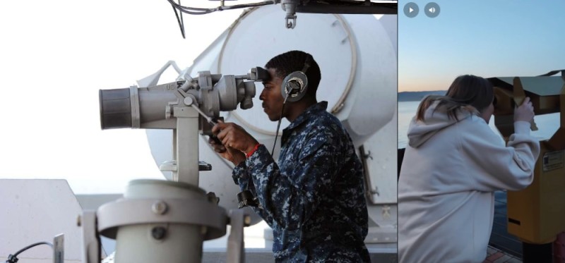 Create meme: American marine binoculars, guided missile destroyer, marine binoculars