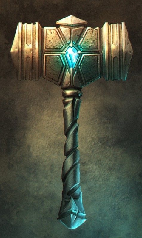 Create meme: Warhammer art, one-handed war hammer, hammer art