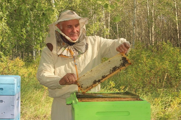 Create meme: the beekeeper Kuzmich, beekeeping, beekeeper