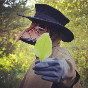 Create meme: headgear of plague doctors, the plague doctor cosplay glowing, the mask of the plague doctor