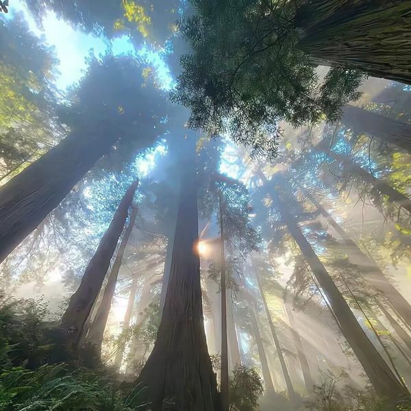 Create meme: beautiful forests, Redwood National Park California, USA, sequoia National Park