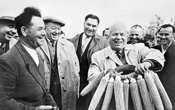 Create meme: corn khrushchev, Khrushchev's corn campaign is a failure, Khrushchev's corn campaign