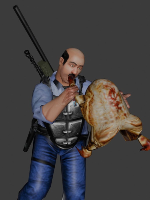 Создать мем: зомби охранник black mesa, mr meat игра, скриншот