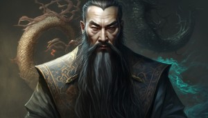 Создать мем: three kingdoms, аниме, азиатский старик арт