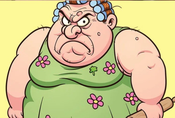 Create meme: evil mother-in-law, caricatures of fat women, The evil aunt