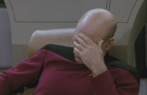 Create meme: Picard facepalm, double facepalm, facepalm