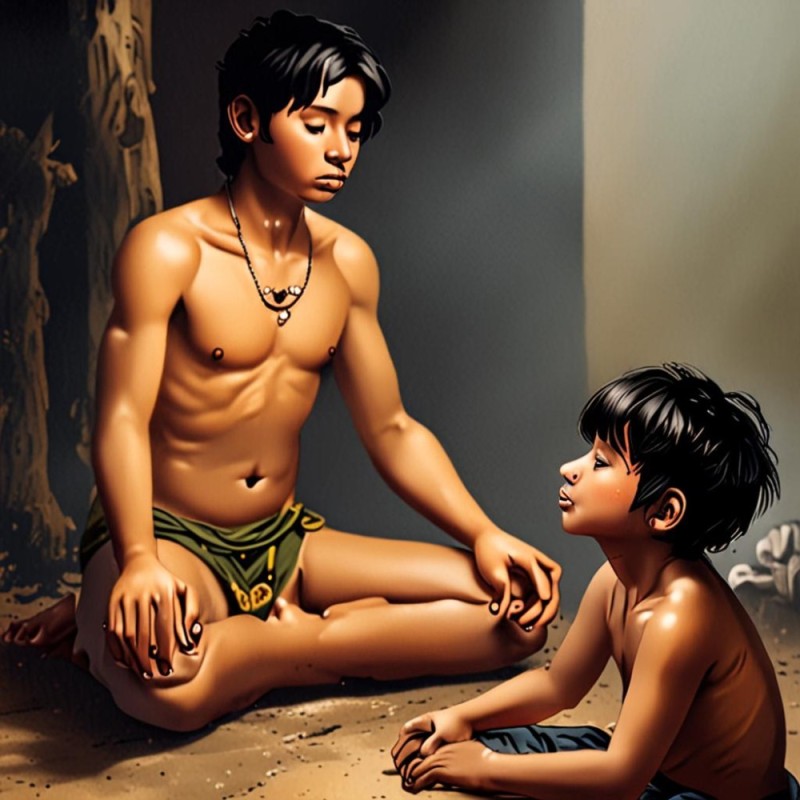 Create meme: The boy Mowgli, guy , mowgli the jungle book