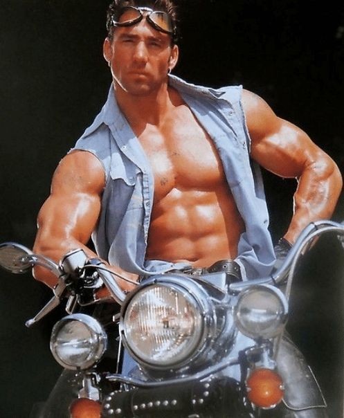 Create meme: Billy Herrington, Billy Herrington on a motorcycle, Gachi Remix