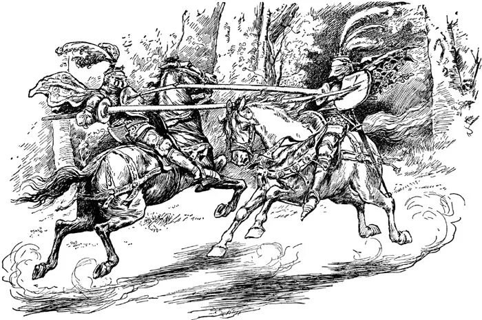 Create meme: Walter Scott Ivanhoe illustrations by Kuskov, Walter Scott Ivanhoe illustrations, The cunning Hidalgo Don Quixote