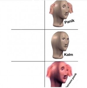 Create meme: kalm panik meme