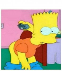 Create meme: Bart, Bart Simpson ass, The simpsons